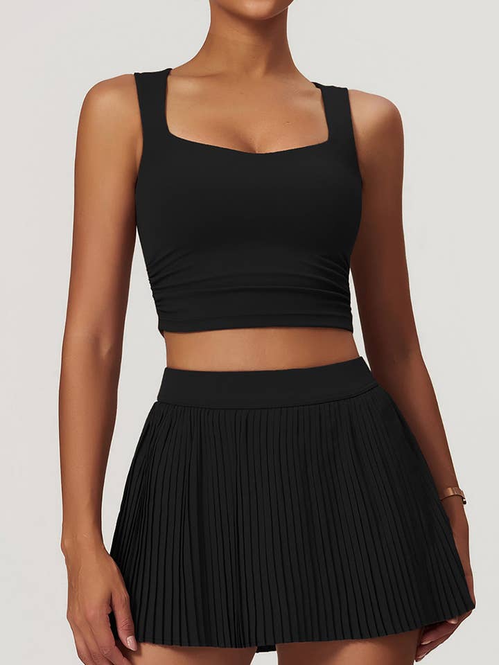 React Activewear - Vendita all'ingrosso Maglia sportiva - Donna - Lyra Crop Top - Nero2