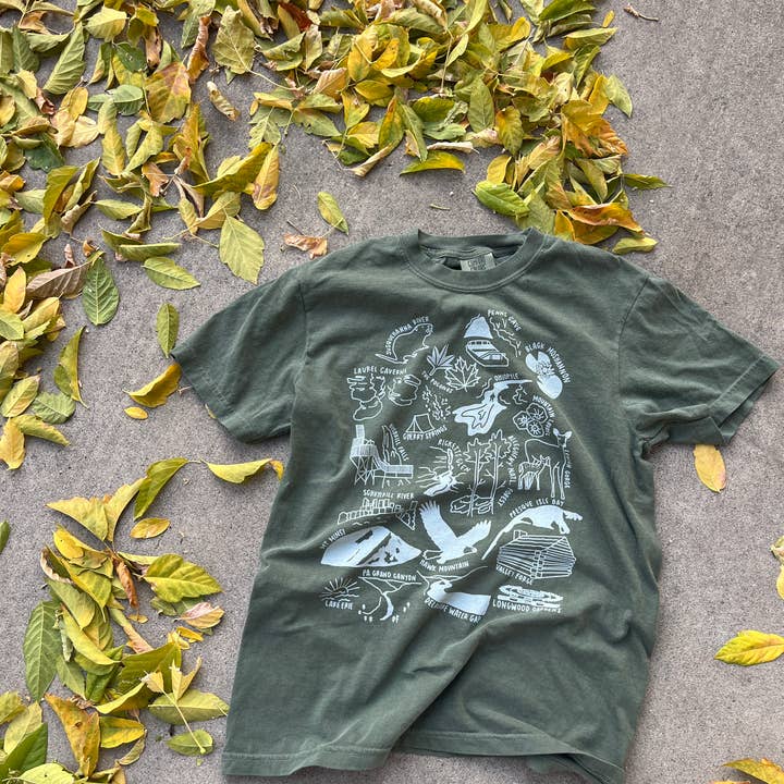 Traildust Goods - Wholesale Screen Printed T-Shirt - Unisex - Pennsylvania Nature Souvenir T-Shirt Comfort Colors 3