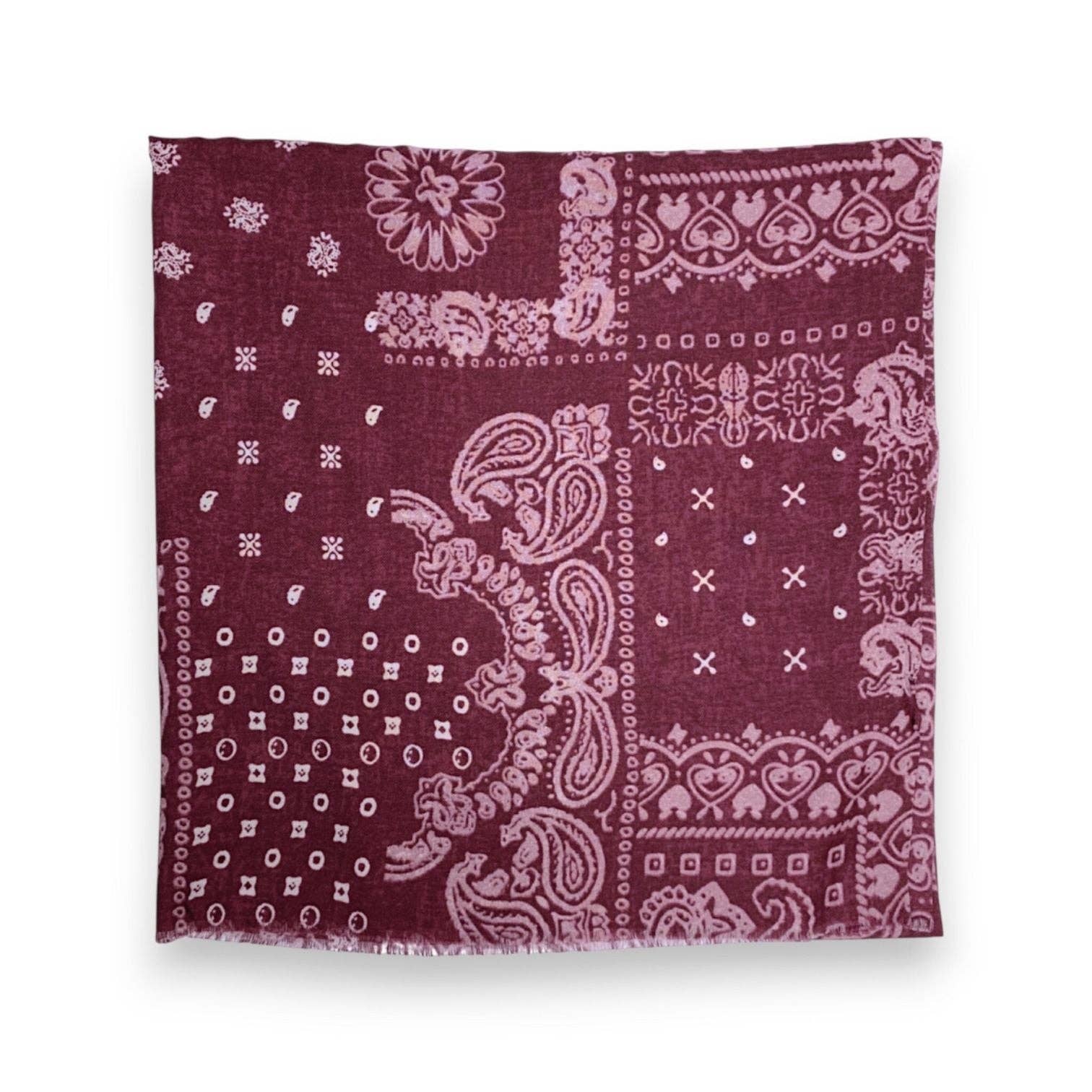 Lili Scarves (US Duty Free) – wholesale Scarf – Women's – Bandana Print Wool Blend Scarf5