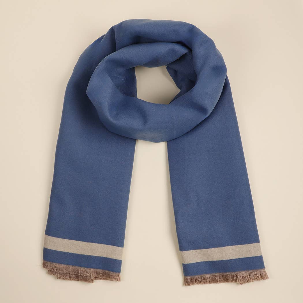 Fashion City - Wholesale Wrap - Women's - Reversible Oversized Border Cashmere Feel Shawl16