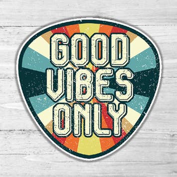 Good Vibes Only gestanzter Retro-Aufkleber für den Großhandel von Trendy Transfers