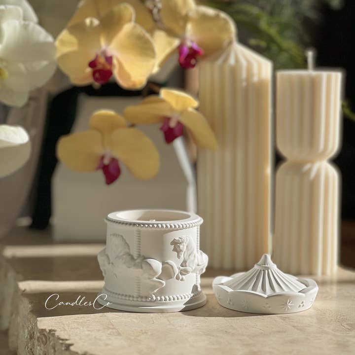 Carousel Scented Vessel and other Purchase Wholesale damselfly candles. Free Returns & Net 60 Terms on Faire trending on Faire.