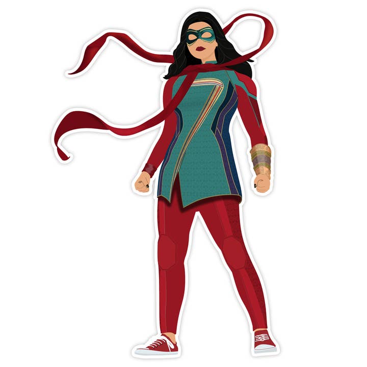 Sticker Ms Marvel pour la vente par Shop Trimmings