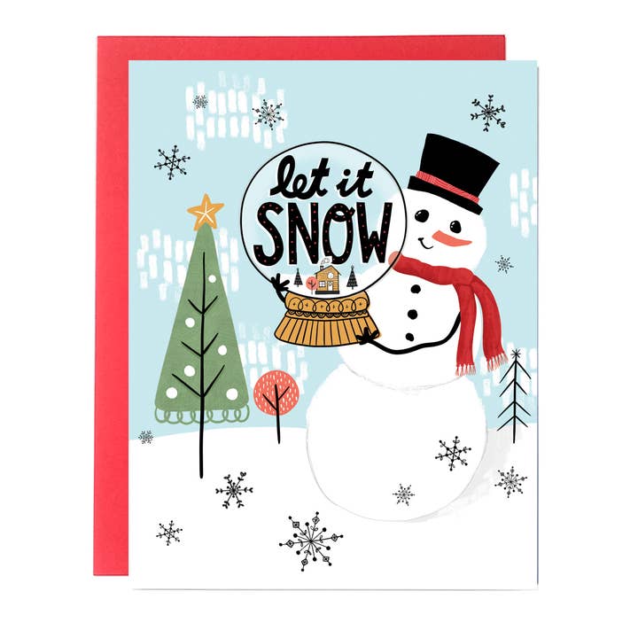 Tarjeta de Navidad Let it Snow Man para venta al por mayor de Fox Card Co