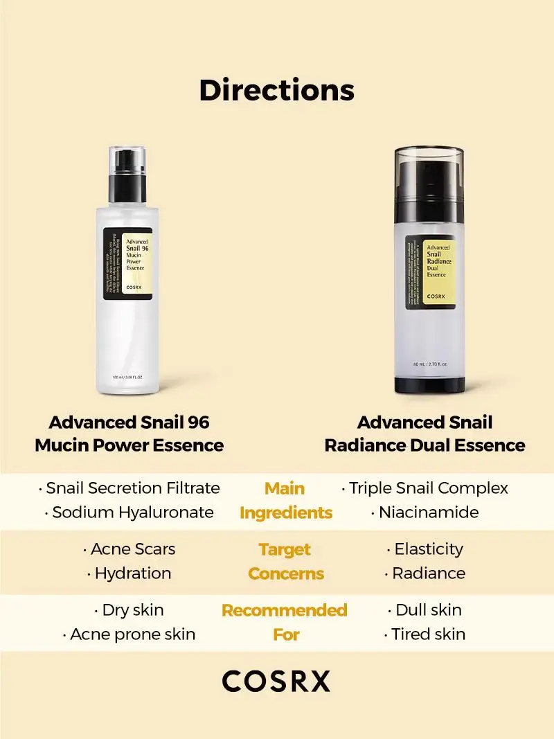 Kosmic - Kbeauty Skincare – wholesale Facial serum/concentrate – [COSRX] ADVANCED SNAIL RADIANCE DUAL ESSENCE 80ML5