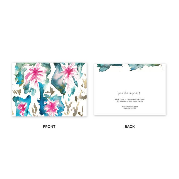 pixelimpress - Wholesale Stationery/Notecard Set - Caladium Watercolor Thank You/Hello Notecards + Envs1