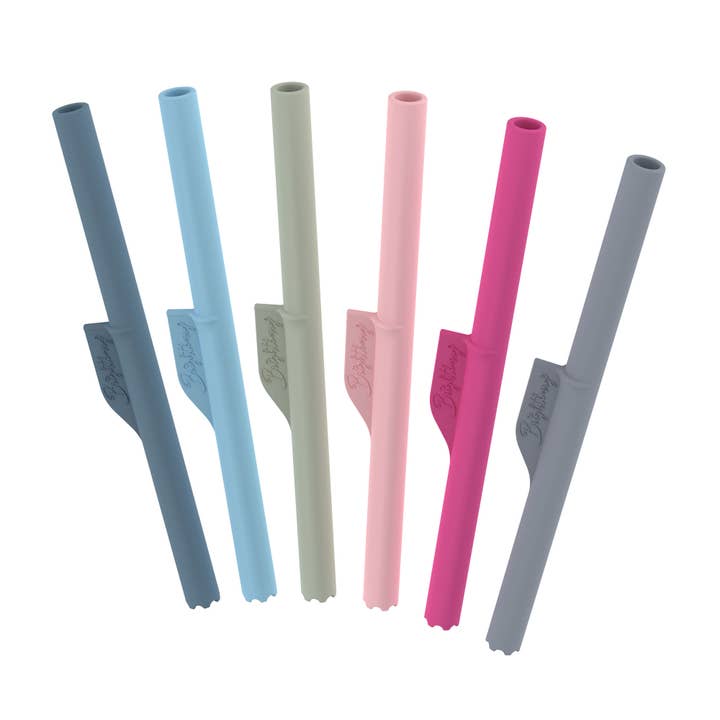 Brightberry - Wholesale Drinking Straw - Silicone Straws Set for Kids' Smoothie Cup - Pacific Blue