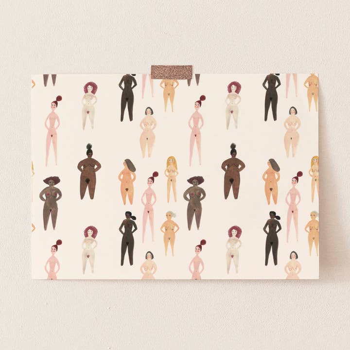 Cartão Postal Proud Bodies por atacado de Fotini Tikkou Illustration