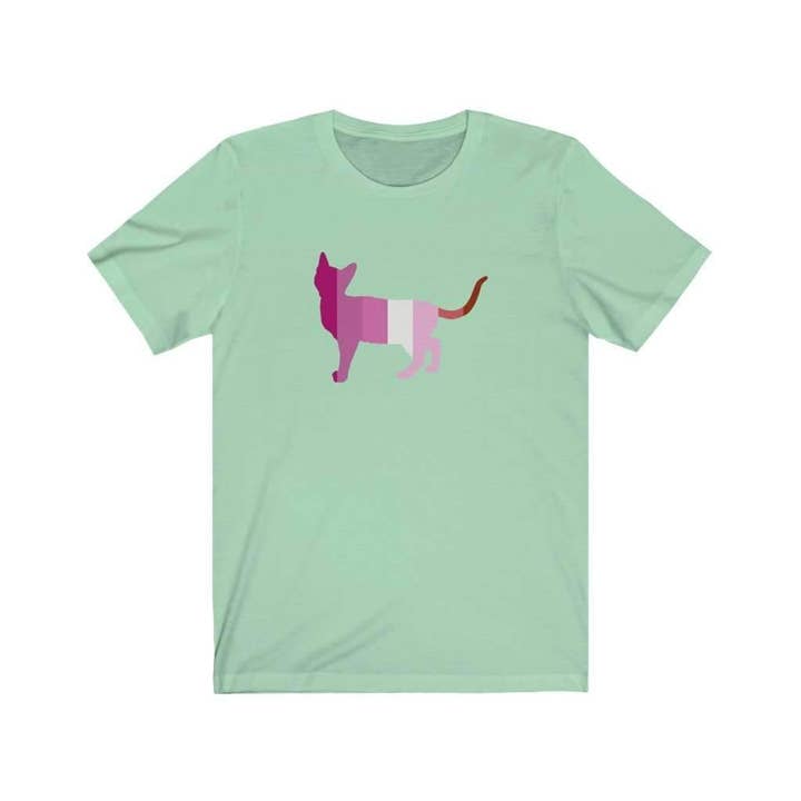 Pink N Paw - Wholesale Screen Printed T-Shirt - Women's - I love kitties - Lesbian PRIDE Shirt- Short Sleeve Tee3