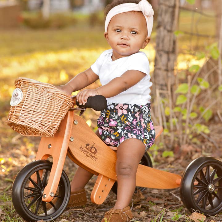 Tiny Tot Plus 2-in-1 Wooden Balance Bike Bamboo for wholesale on Faire4