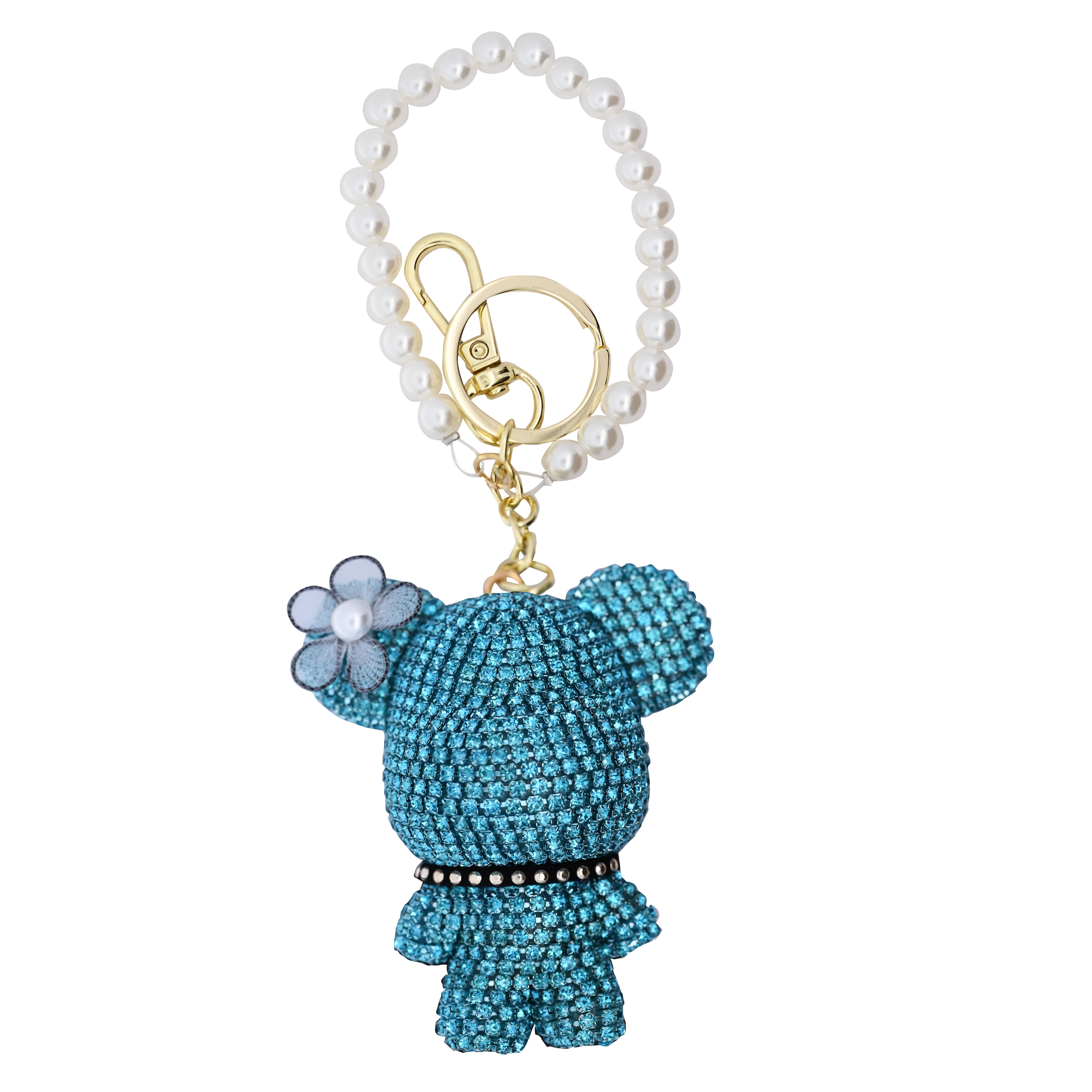 AMORINO SRL - Wholesale Keychain - Women's - TEDDY BEAR KEYCHAIN WITH RHINESTONES - OMQ24128A2205
