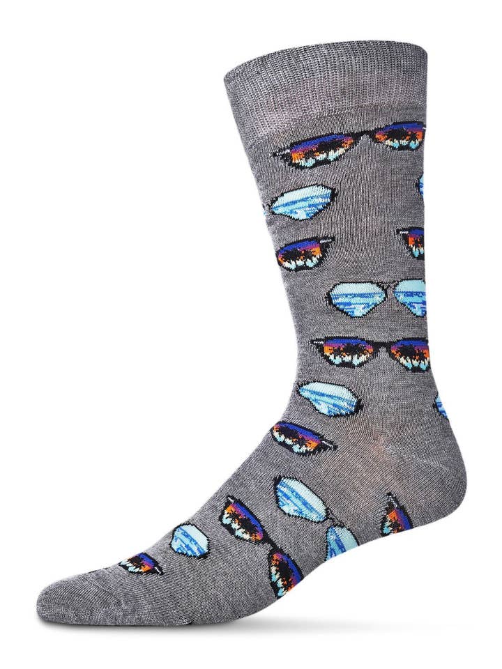 Noir Lunettes de soleil MeMoi Bamboo Blend Chaussettes Crew Homme en vente sur Faire3