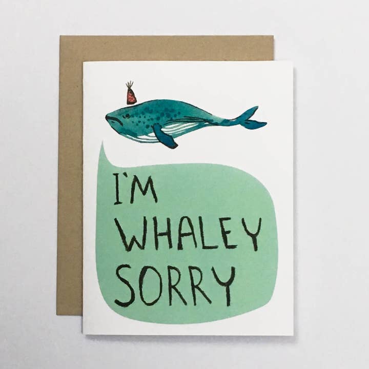 Eu sou Whaley Sorry Card por atacado de Wild Optimist