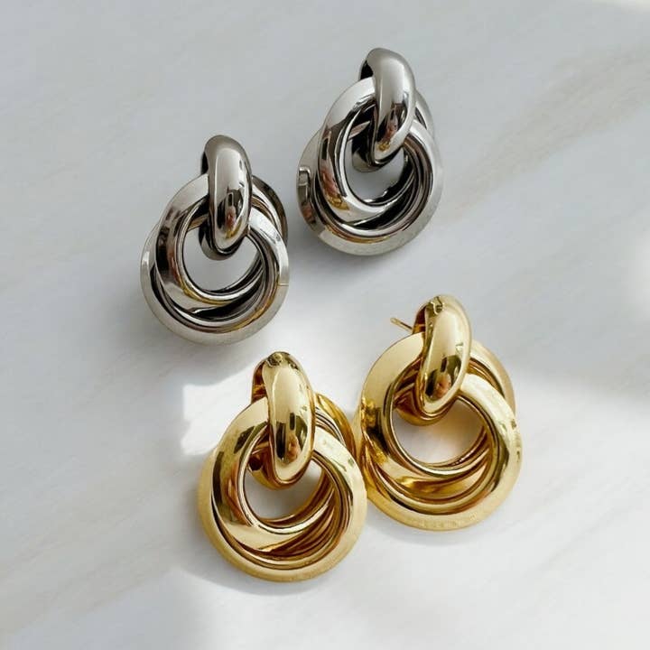 True by Kristy Jewelry - Wholesale Dangle Earrings - Neve Knot Gold Filled Earrings