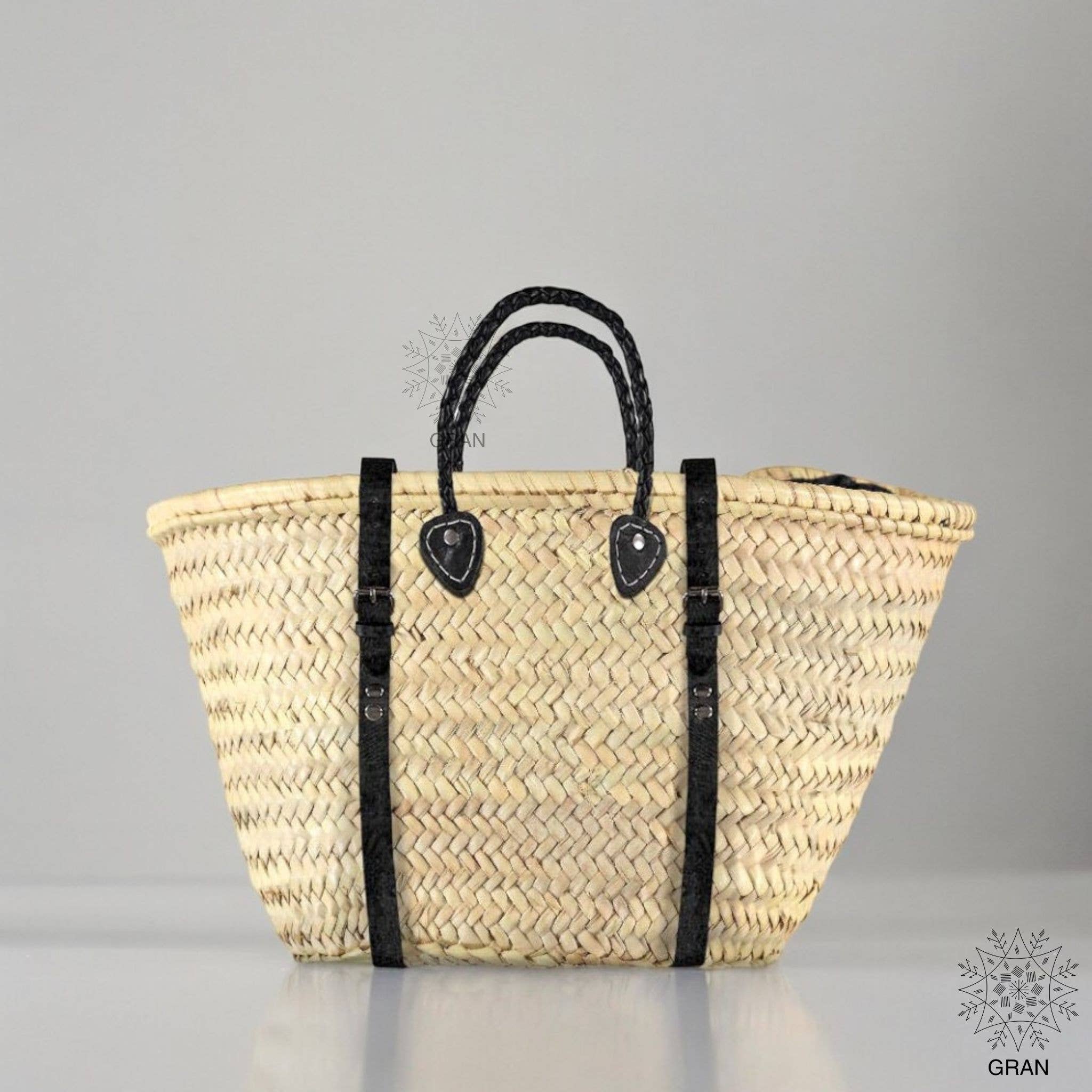 Gran Wholesale - Wholesale Beach Bag - Straw Tote Backpack, Basket Shopping Bag, Leather Straps.2