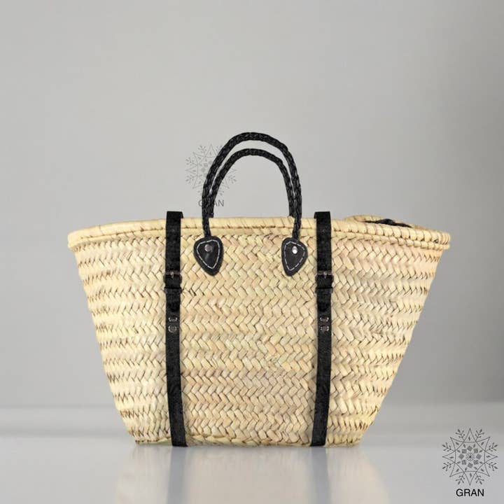 Gran Wholesale - Wholesale Beach Bag - Straw Tote Backpack, Basket Shopping Bag, Leather Straps.2