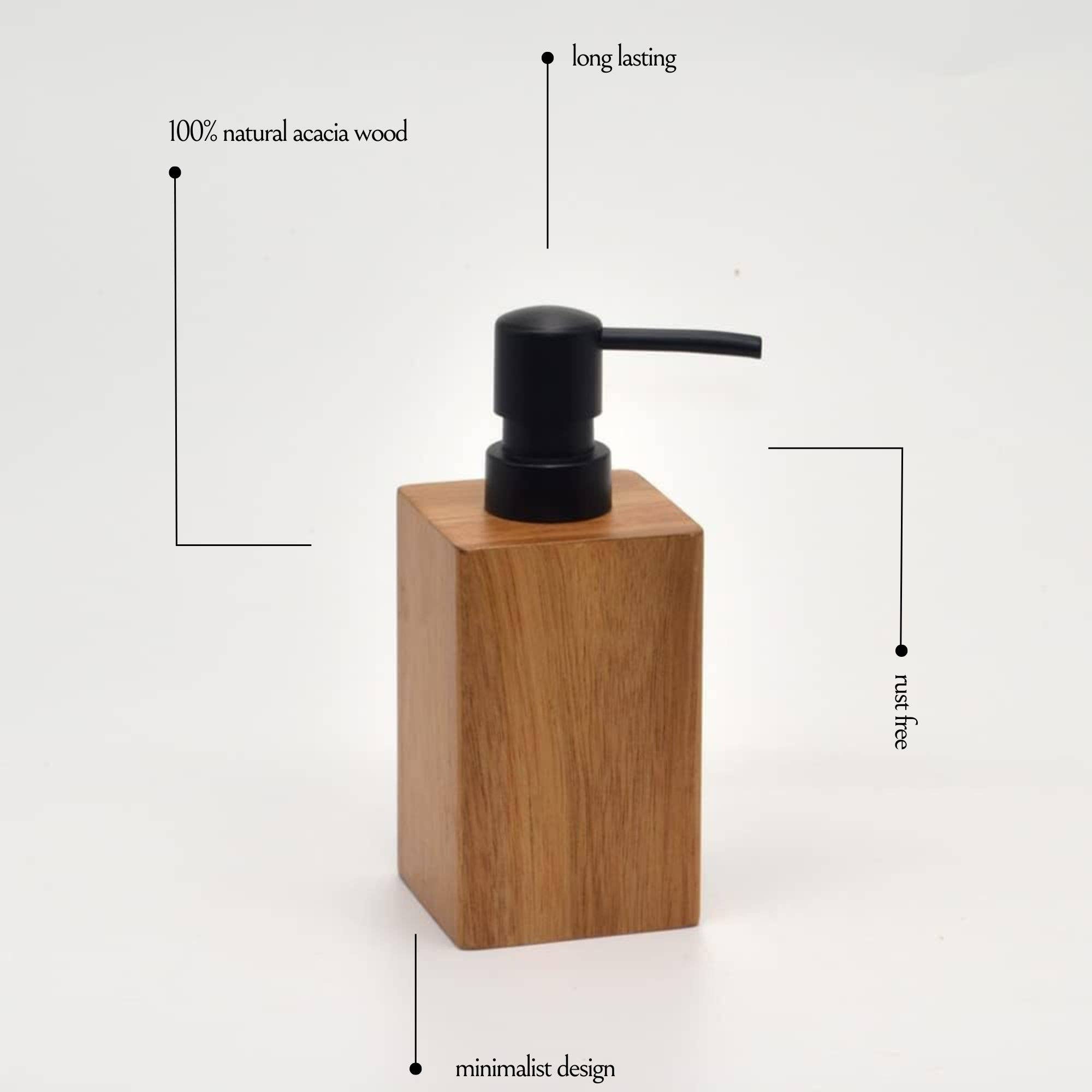 Evideco French Home Goods - Wholesale Soap Dispenser - Bath Hand Soap and Lotion Dispenser Pump Bottle Acacia4