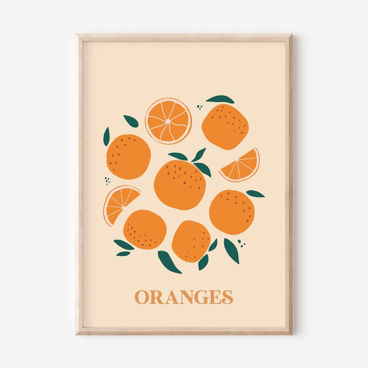 Frugtmarked Appelsiner Print No93 for engroshandel hos el&chic