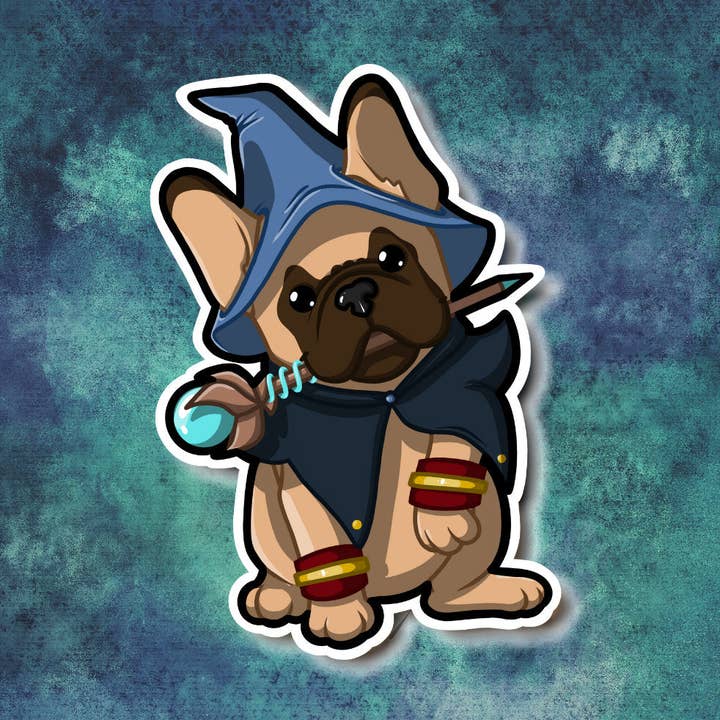 Dog- Wizard Sticker for wholesale by Mega Kawaii Cuties
