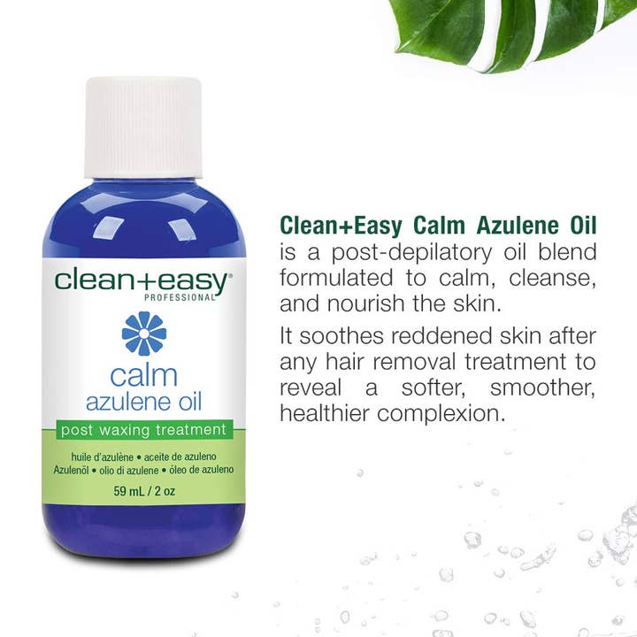 BranVx Distributors - Wholesale Body Hair Removal Product - Clean + Easy Calming Oil - Infused with Azulene 2 oz.