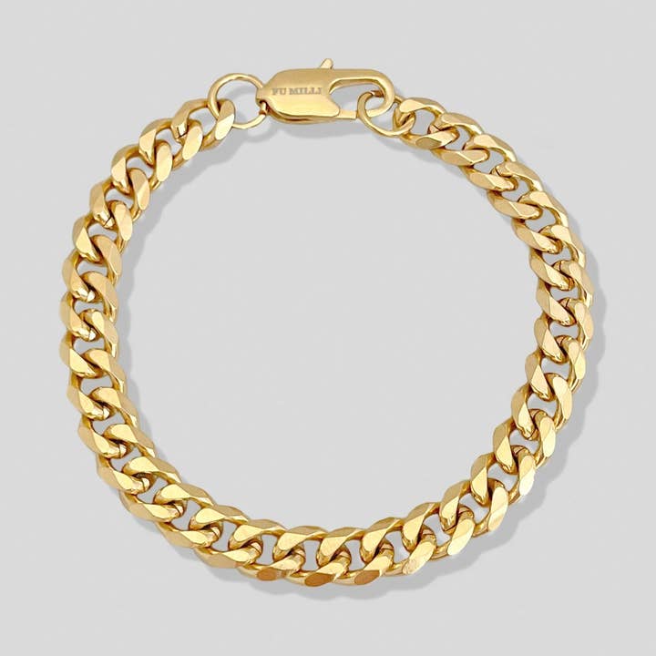 GULDKANTSKÆDE ARMBÅND - 7MM for engroshandel hos FU MILLI