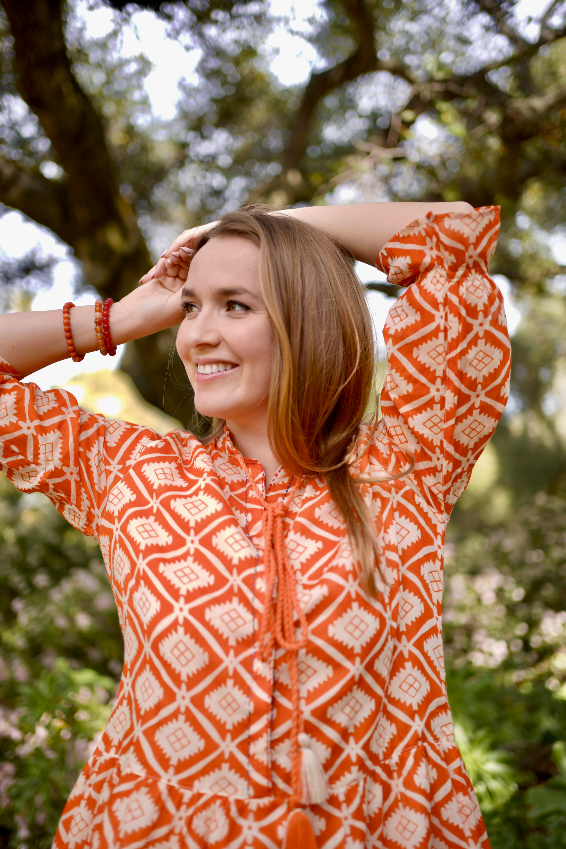 Azima Dress Orange for wholesale on Faire2