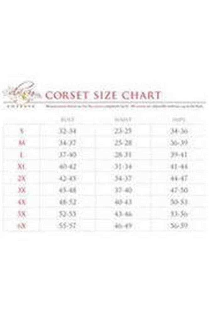 Daisy Corsets – Großhandel Korsett – Damen – Gürtelkorsett mit durchsichtiger Spitze und Stahlgekämmten Bügel von Top Schublade, Rot4