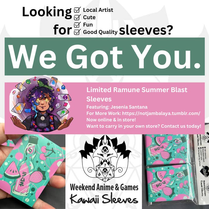 Weekend Anime & Games - Wholesale Card Game - Kawaii Custom Gaming Card Sleeves: Fruit & Ramune6