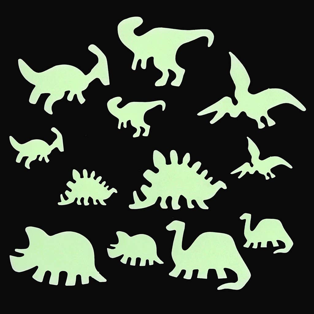 Rex B2B - UK – wholesale Sticker – Child & baby – Glow in the dark stick-on shapes (box of 24) - Dinosaurs1