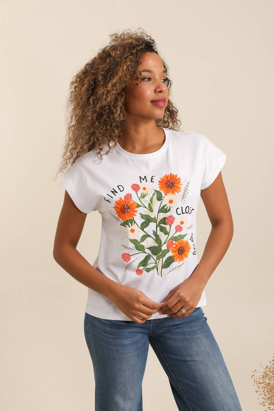 Attrait Paris - Wholesale Screen Printed T-Shirt - Women's - Find Me cotton T-shirt0