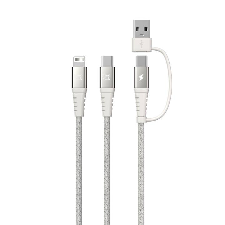 LAX Gadgets - Wholesale Charging Cable - 4-in-1 USB-A/USB-C to USB-C and Iphone Cables-Retail Pack8