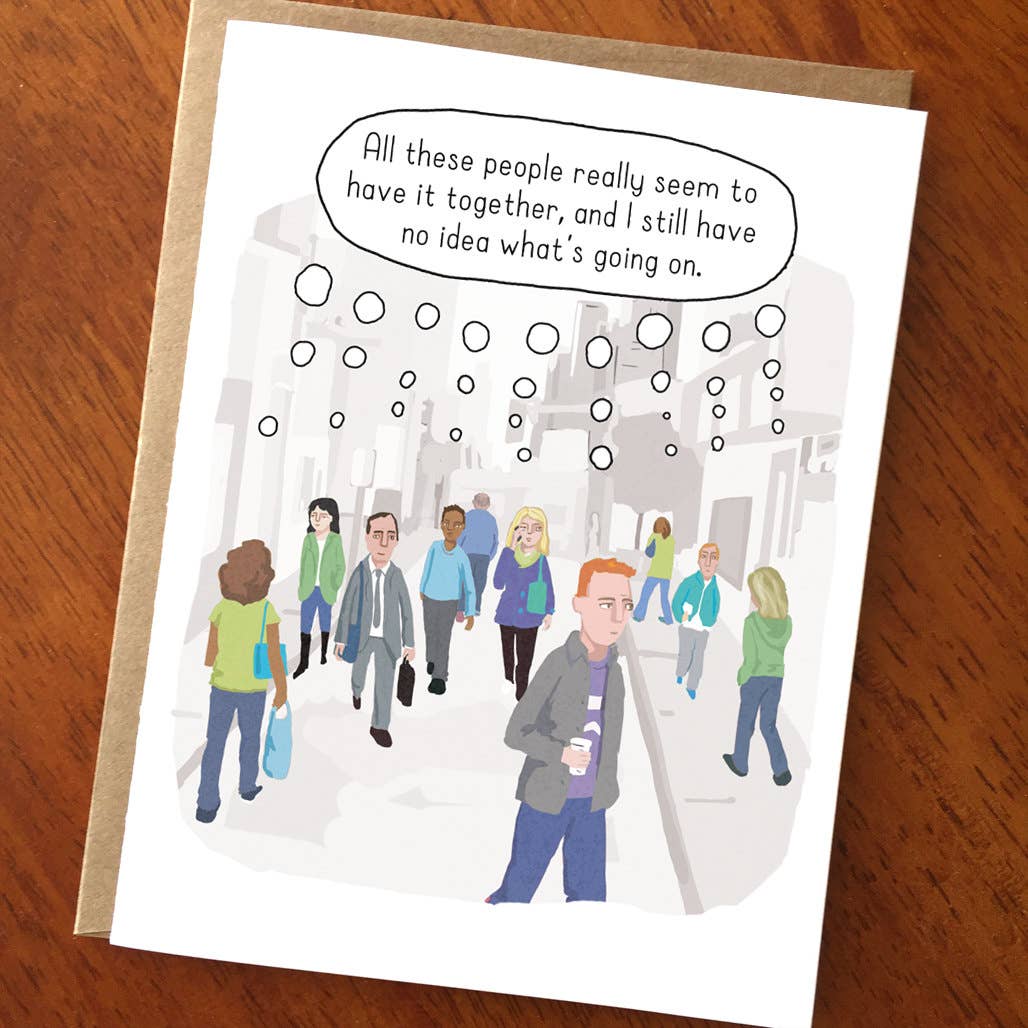 A Zillion Dollars – Großhandel Grußkarten für den Alltag – All diese Menschen; Lustige Psychologie-Karte; Lustige Smart Therapy Card; Karte für Therapeuten; Psychologie-Humor1