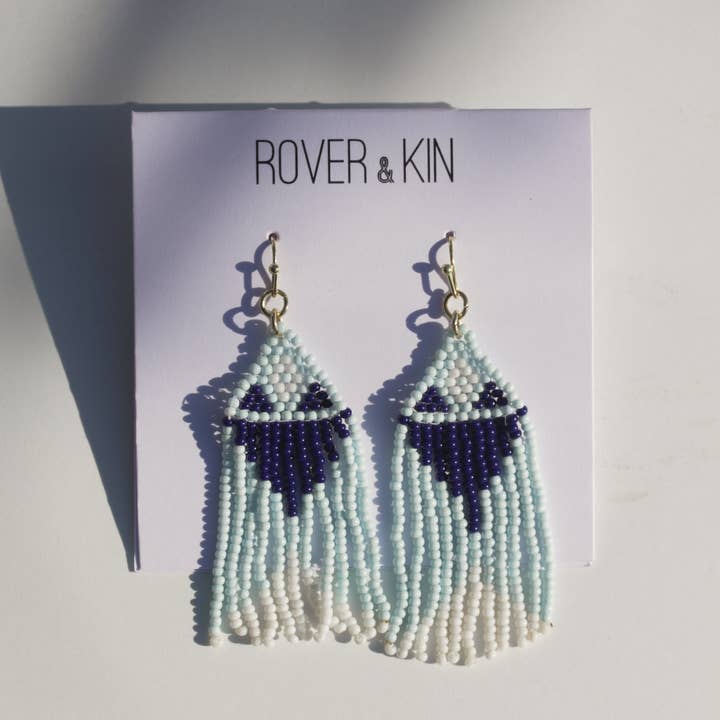 Rover & Kin - Wholesale Tassel Earrings - Beaded Fringe Earrings - Seascape3
