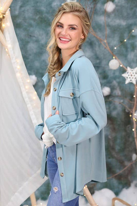 NINEXIS - Vente Veste-chemise – femme - CWOJA701_VESTE BOUTONNÉE DOUCE ET CHAUDE48