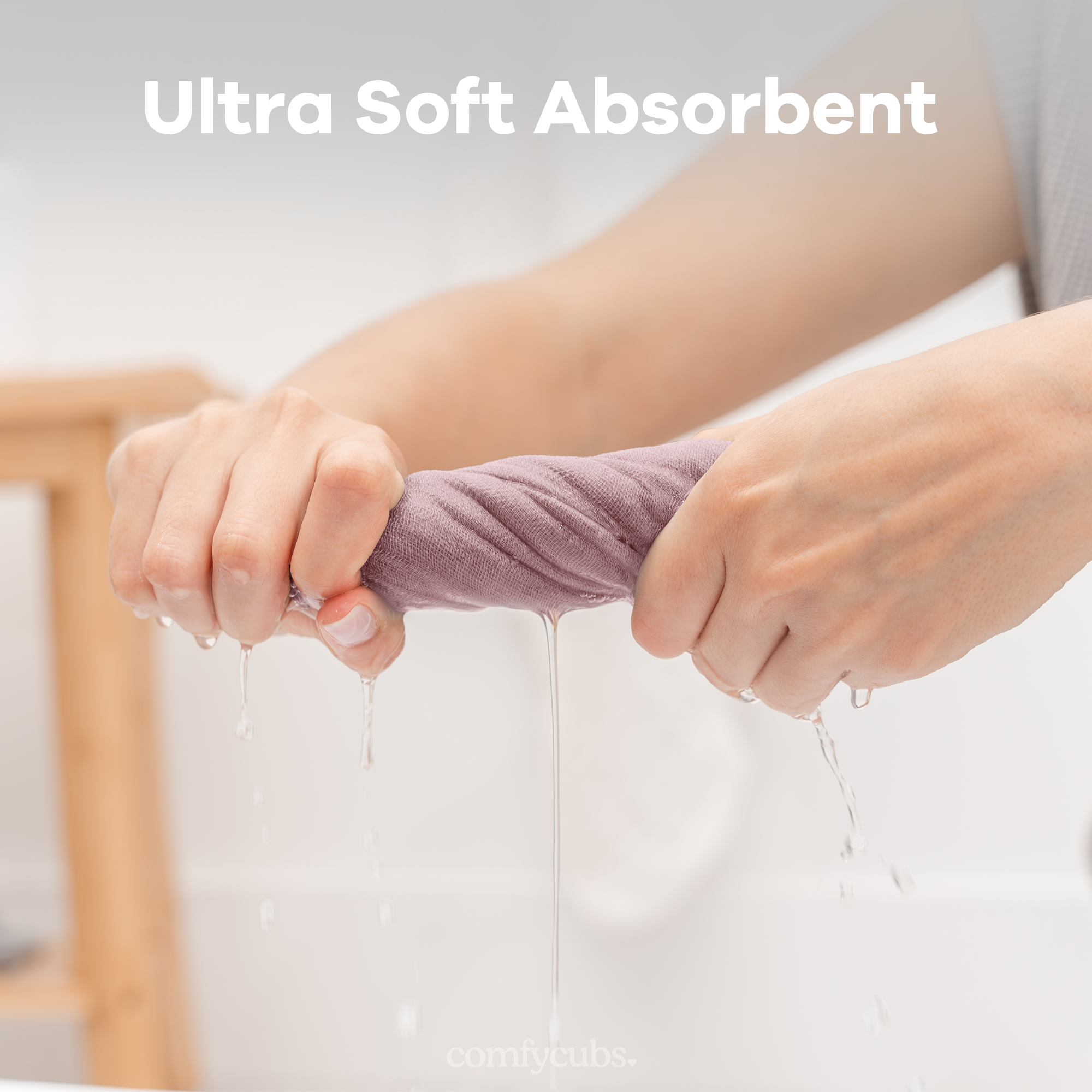 Comfy Cubs – wholesale Wash cloth – Child & baby – Muslin Baby Washcloths, Soft 10"x10" Cotton by Comfy Cubs75