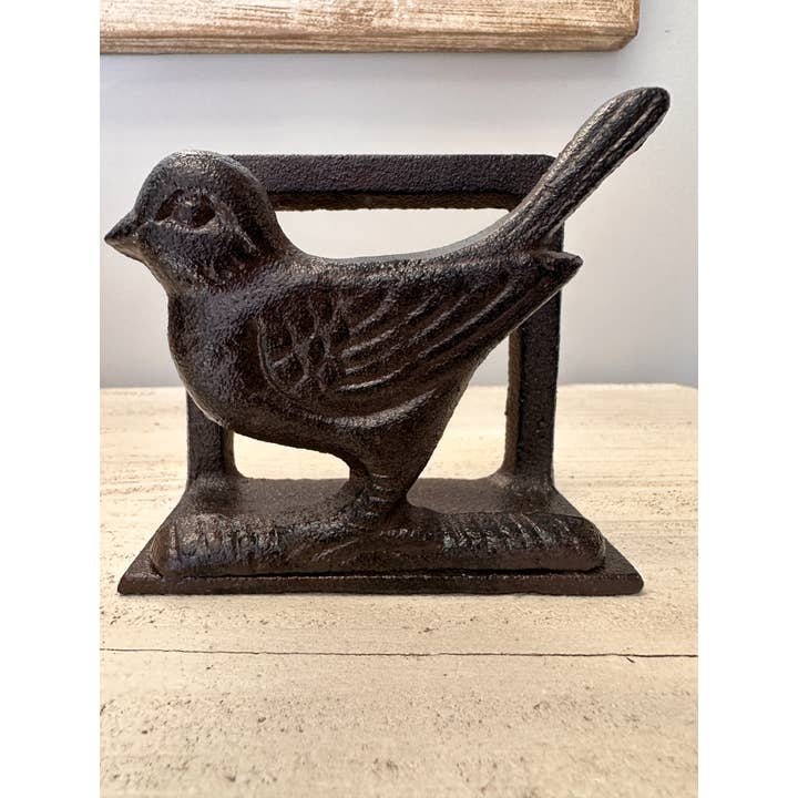 Vagabond Vintage - Wholesale Napkin Holder - Rustic Cast Iron Napkin Holder-Bird