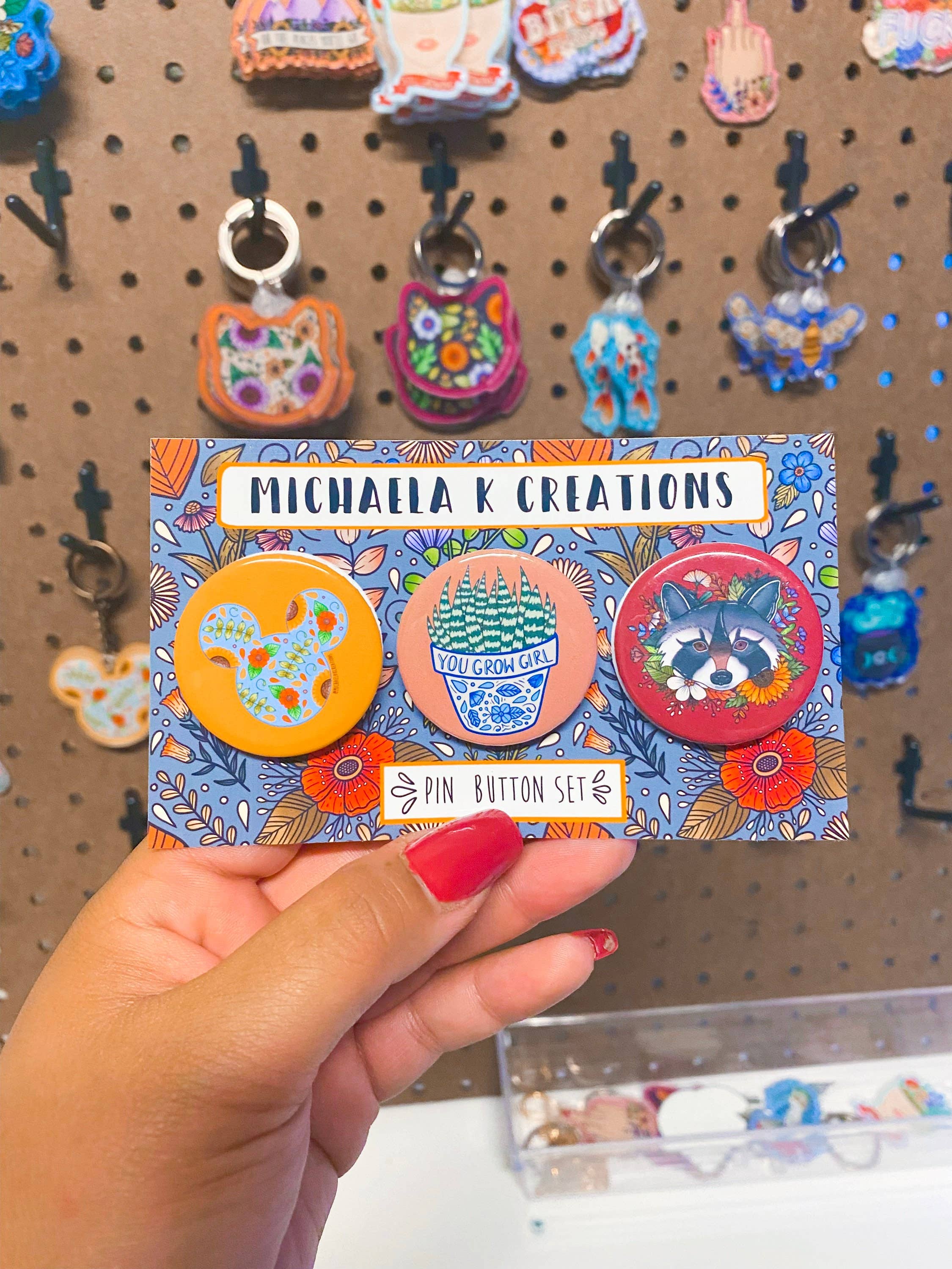 Michaela K Creations – Engroshandel Reversnål/knap – VÆLG - Knappakke (3, 6,10,25,50 knapper)1