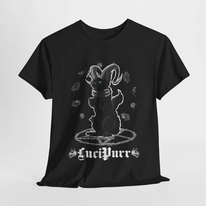 LuciPurr Unisex Schweres Baumwoll-T-Shirt für den Großhandel von LVB Art