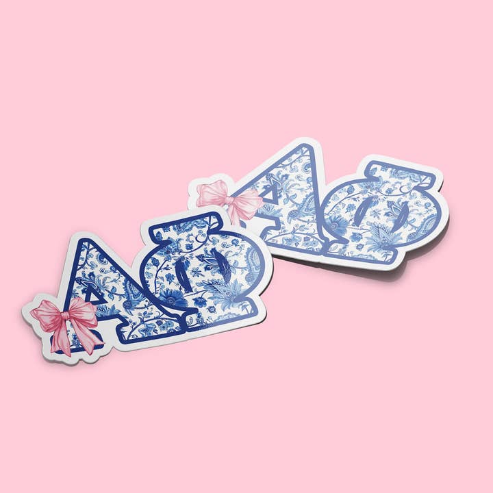 Alpha Phi Sticker - Chinoiserie Bow for wholesale by Aspen and Lark