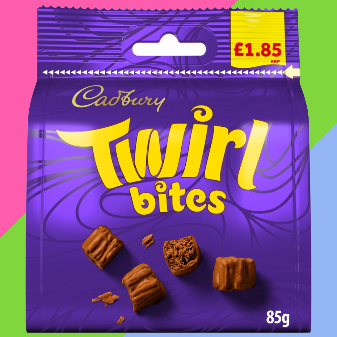 Gaffney's Sweets & Treats Wholesale – wholesale Chocolate – Cadbury Twirl Bites Chocolate Bag 10x85g Bags £1.85 PMP1