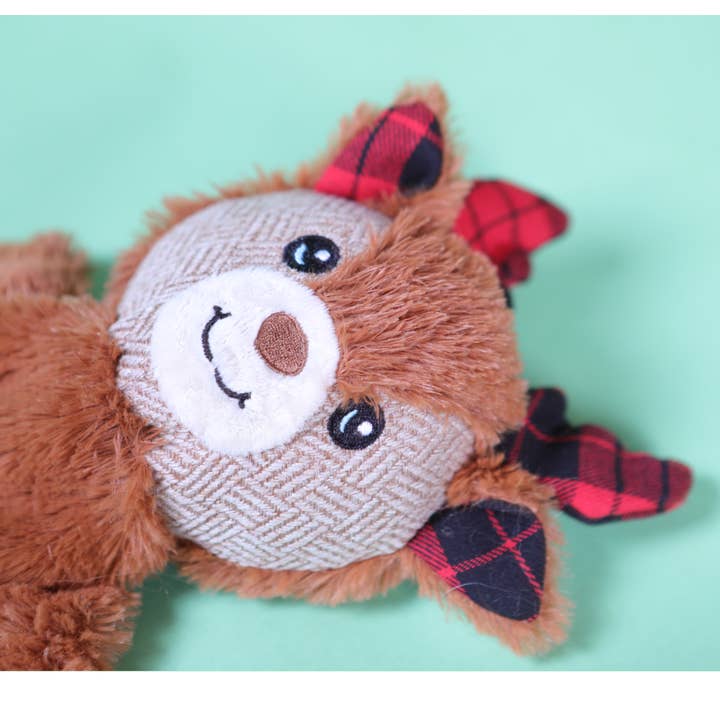 PetLondon - Wholesale Pet plush toy – Dog - Crinkle Reindeer Tartan Tug Dog Toy5