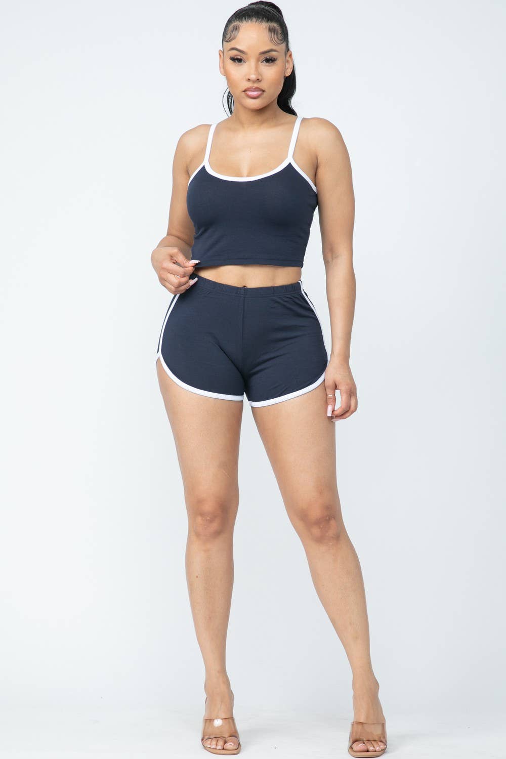 Boswell - Wholesale Lounge Set - Women's - Cotton Short Set With No Sleeve Top2