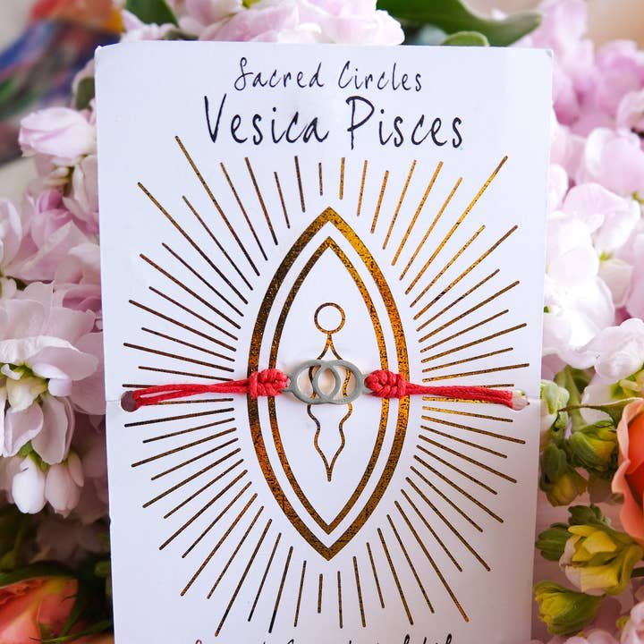 Pulsera Vesica Piscis ~ de plata de ley para venta al por mayor de Yoni Crystals