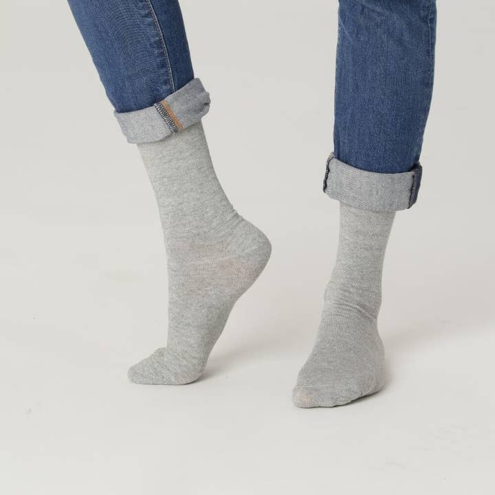 Glitter sokken van biologisch katoen voor dames grijs, sokken CPH voor wholesale door CPH Textiles