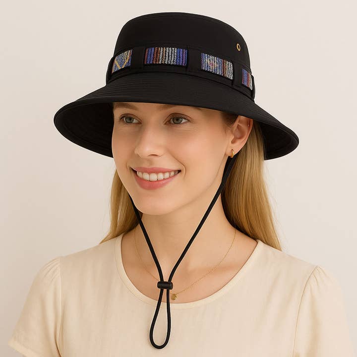 AK Brand - Wholesale Bucket hat – Women's - Wide Brim Bucket Hat with Colorful Ribbon Trim Breathable Mesh Lining and Adjustable Chin Strap for Outdoor Use16