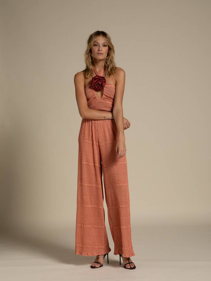 P5052 Geperforeerde blush broek Palace voor wholesale door Moqette