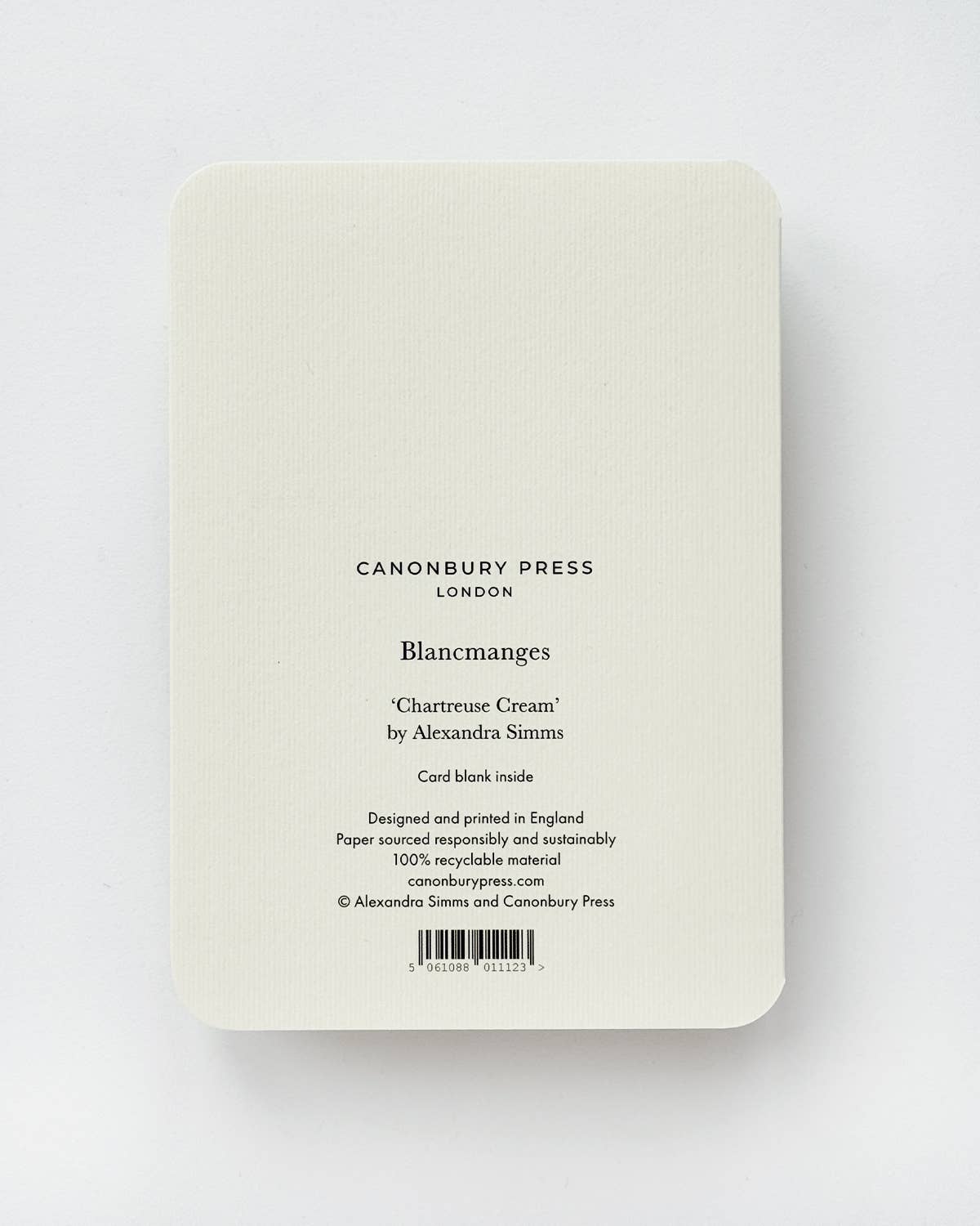 Canonbury Press – wholesale Birthday card – Chartreuse Cream Blancmange Greeting Card | Birthday Card2