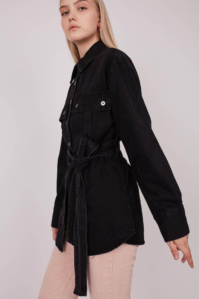 Dioxide - Wholesale Denim Jacket - Women's - Denim Jacket Belt2