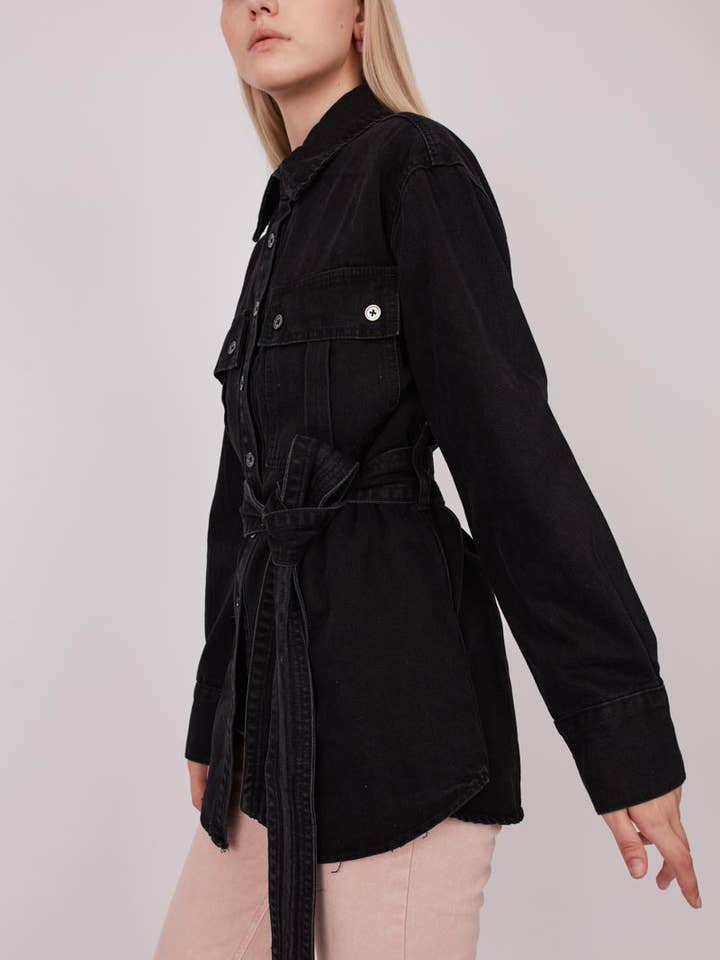 Dioxide - Wholesale Denim Jacket - Women's - Denim Jacket Belt2