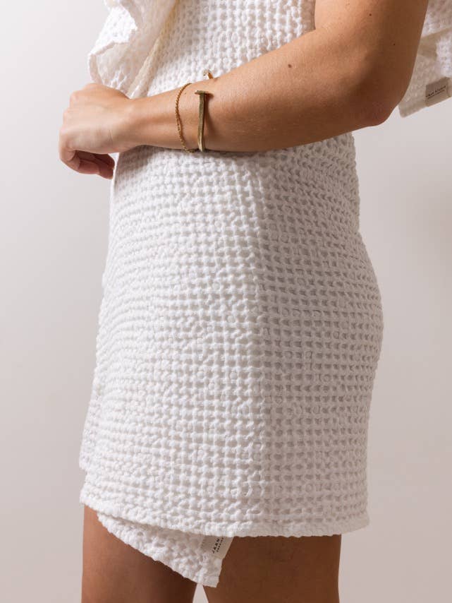 Toalha Waffle Branca 53% Linho e 47% Algodão por atacado de JAAN STUDIO